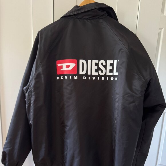 Diesel Black Bomber Jacket with Quilted Lining - Picture 1 of 5